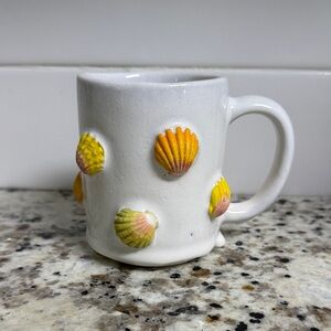 Handmade ceramic Hawaiian sunrise shell mug
